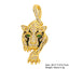 Juya 18K Real Gold Plated Cubic Zircon Bear Lion Bird Tiger Panther Head Leopard Charms For DIY Pendant Necklace Bracelet Making