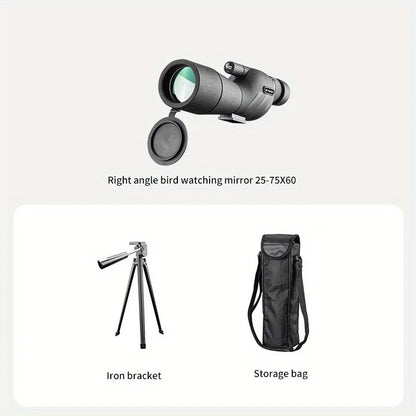Transparent monocular telescope, variable frequency monocular telescope, suitable for outdoor camping hunting bird watching