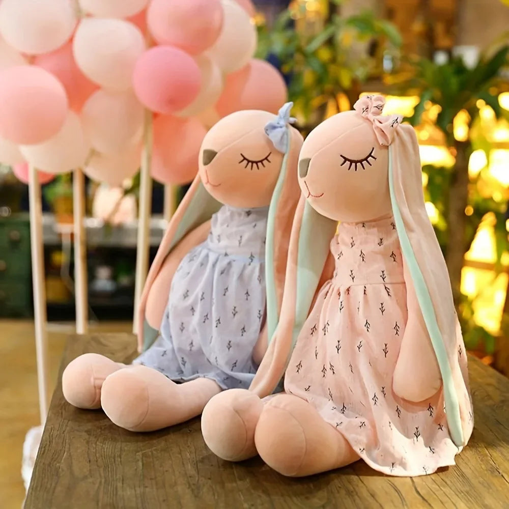 Adorable Stuffed Bunny Toy, Soft Plush Cat Toy, Huggable Cute Rabbit Toy, Pet Supplies