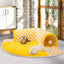 Large Cat Tunnel Bed Warm Cozy 2 In 1 Cat Tunnels And Bed 2 White Balls Interactive Pet Cave Non-slip Bottom For Indoor Cats And