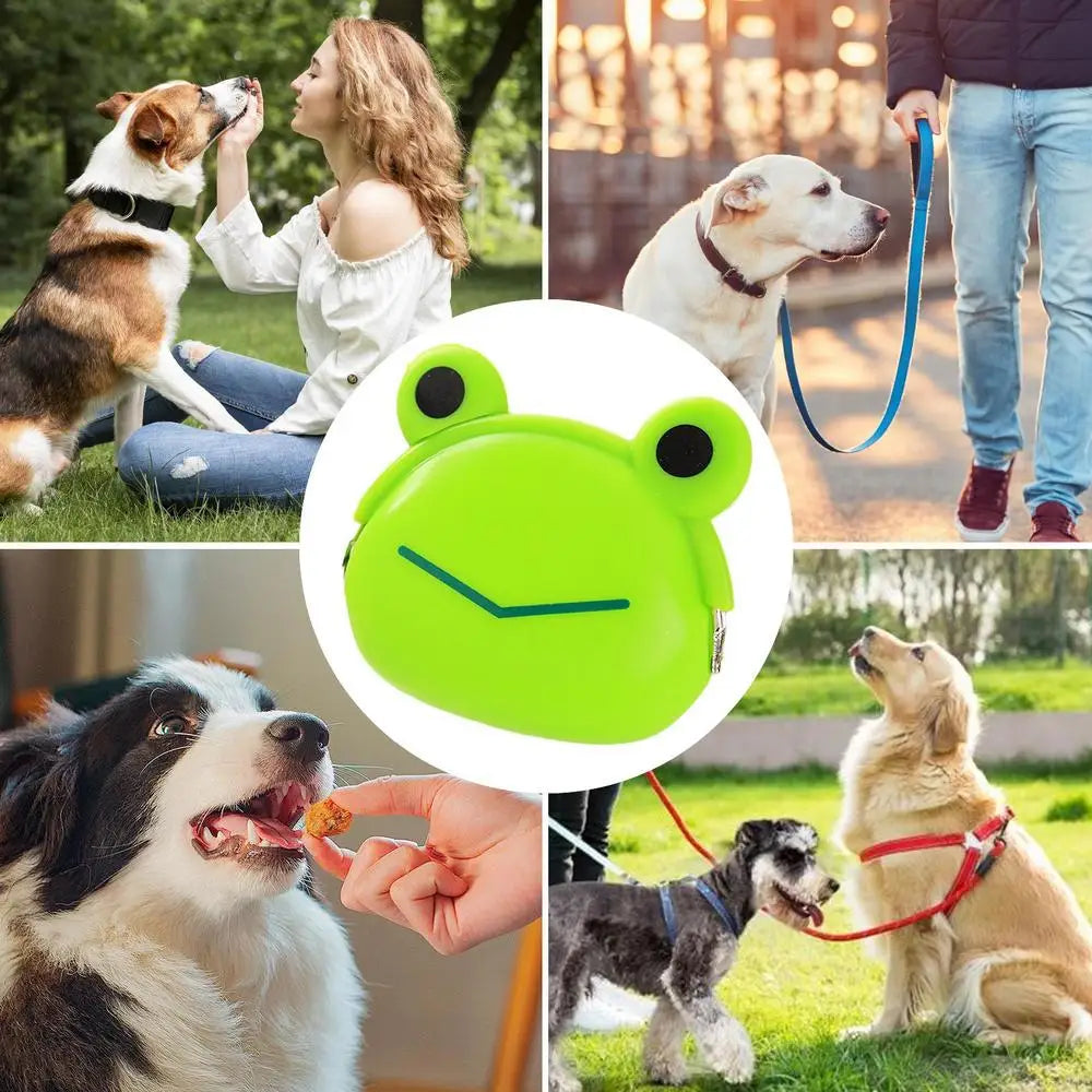 Dog Treat Training Pouch Silicone Pet Feed Snack Reward Pocket Fanny Pack Waterproof Dog Food Dispenser for Pet Training Walking