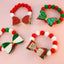 Christmas Necklace for Pet Dogs Sequins Bow Knot Candy Green Fluffy Chihuahua Small Puppy Collars Designer Fancy Cat Accessories