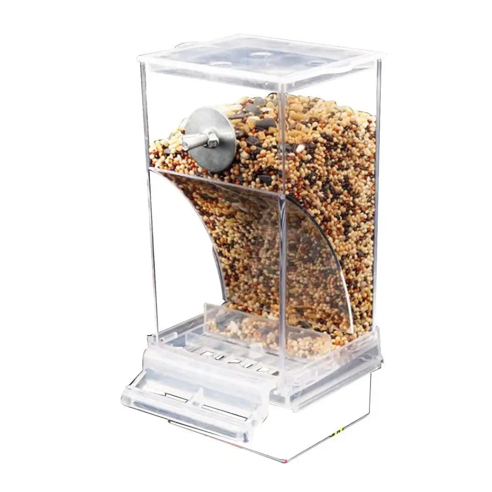 Bird Feeders Parakeet Feeders For Bird Cage Automatic Parrot Feeder Drinker Clear Acrylic Splash-Proof Bird Feeder