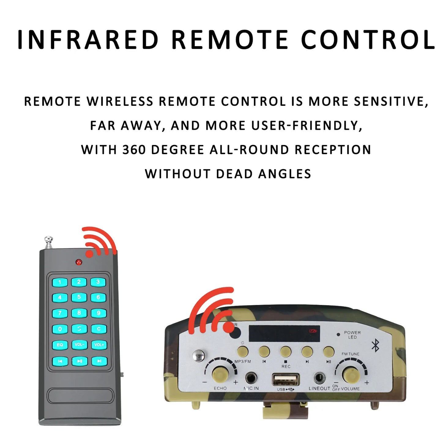 E898 hunting wireless speaker animal bird-to-bird portable speaker Bluetooth remote control about 1000 m large capacity battery