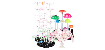 UXCELL Aquarium Simulation Undersea Water Plants Silicone Glowing Ornaments Decorations Fluorescence Fish Tank Coral Decor