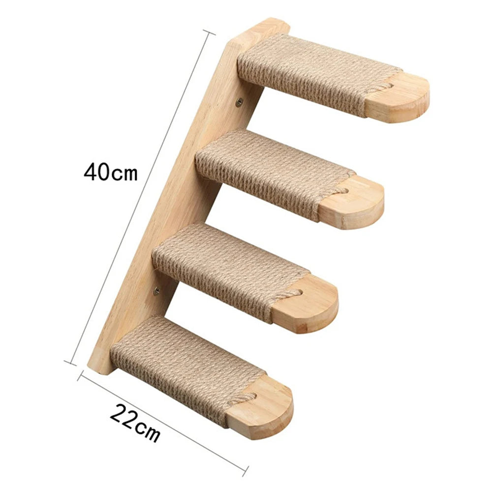 High-Quality Wall-Mounted Cat Scratching Furniture  With Cat Climbing Perches Hammock Wall Steps For Sleeping And Playing