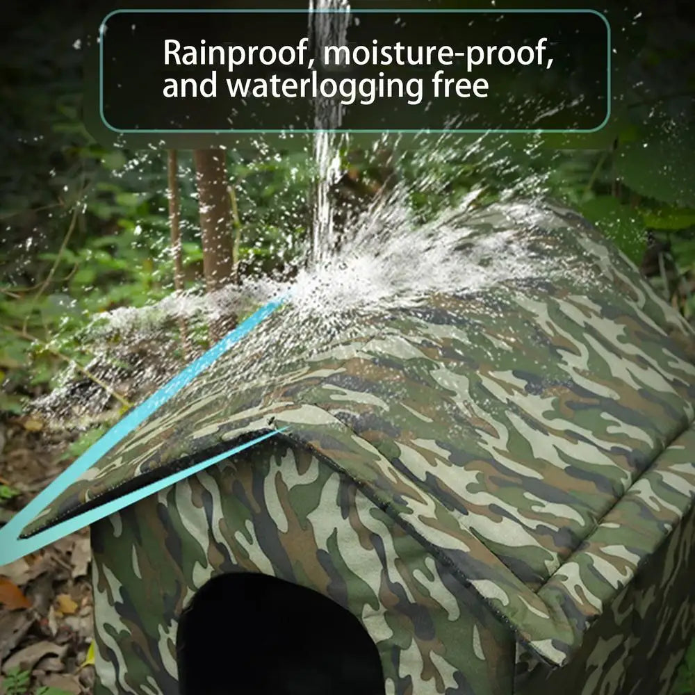 Outdoor Dog Bed Waterproof Roof Bed Waterproof Warm Dog Kennel Winter Tent Dog Nest Thickened Cold-Proof Nest Outdoor Cat House