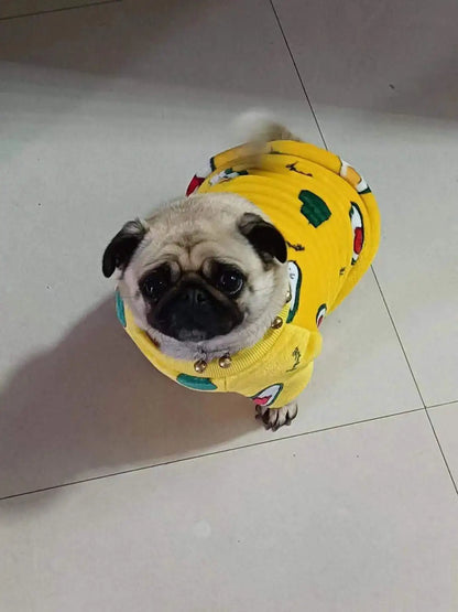 Warm Dog Clothes Hoodies for Small Dogs Cute French Bulldog Clothing Fashion Winter Puppy Supplies Cat Jumper Chihuahua Costume
