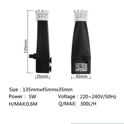 5W Aquarium Surface Oil Skimmer Filter Mute Auto Oil Film Processor Remove Tool for Aquarium Fish Tank Water Filtration 220-240V