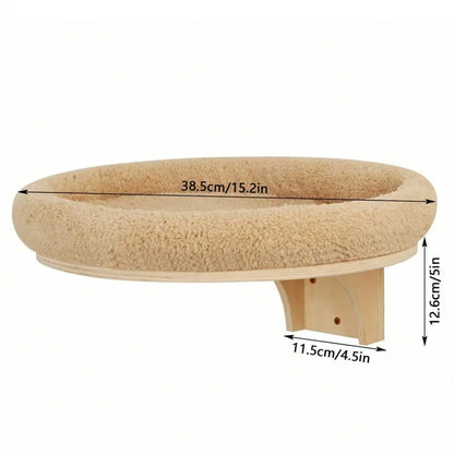 Wall Mounted Cat Climbing Rope & Bridge Wooden Cat Furniture for Cats Exercise & Claw Grinding Indoors Sturdy & Durable Cat Toys