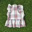 Plaid Dog Dress Cute Princess Dresses Cat Plaid Vest Small and Medium-sized Pet Clothing Classical Style Printed Pattern Clothes