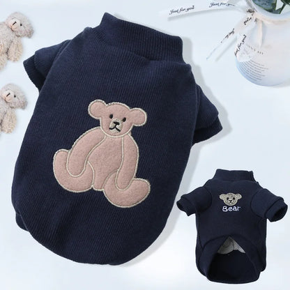 2023 New Spring Summer Pet Clothes Bear Pattern Sweater And Comfortable Puppy Clothes Teddy  Hiromi For Small And Mid Sizes Dogs