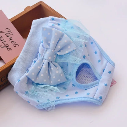 Cute Pet Dog Striped Sanitary Physiological Pants Panty In Season Diaper for Puppy Female Lovely Underwear Pet Briefs