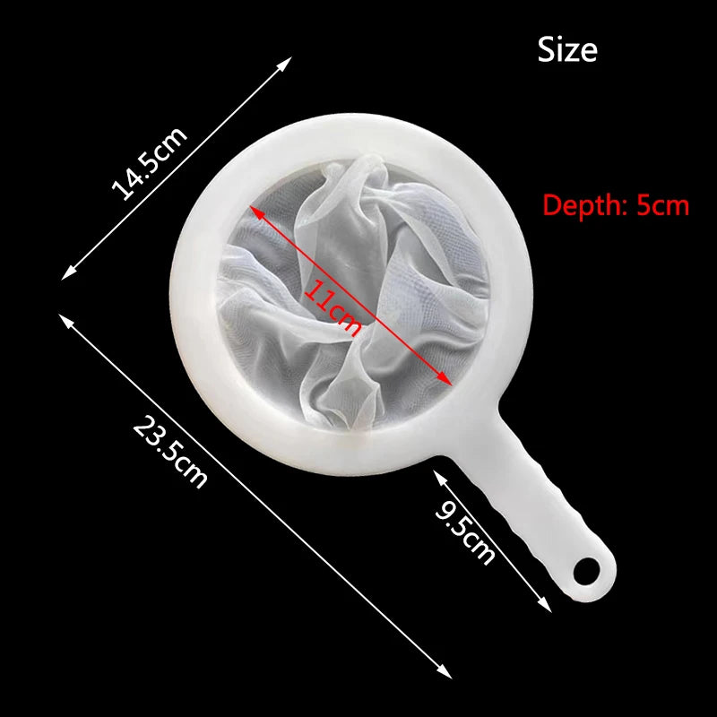 120/200/400 Mesh Reusable Nylon Ultra Fine Filter Mesh Aquarium Harvest Shrimp Filter Net Food Grade Strainer Spoon  Food Filter
