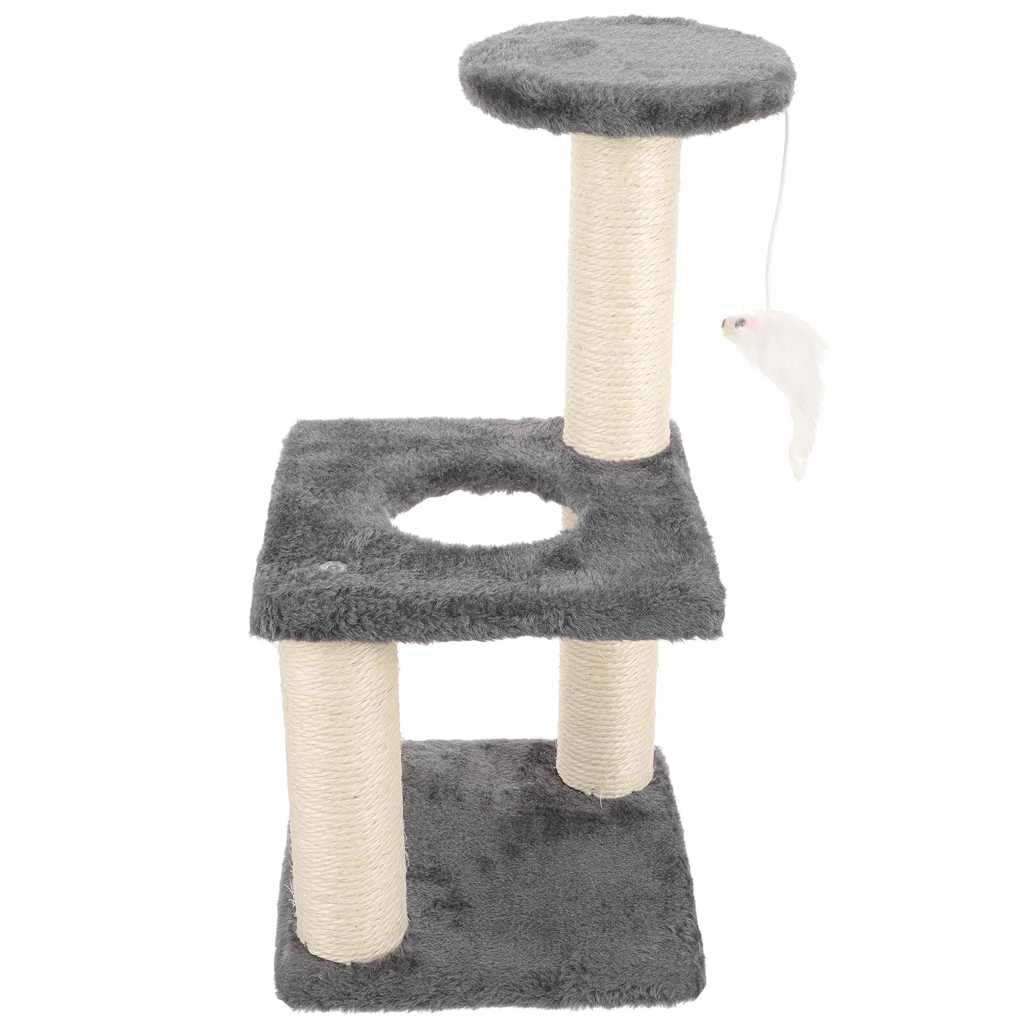 Cat Tree Climbing Frame Decorative Scratcher Kitten Accessory Adorable One-piece Floor Scratching Post Trees & Towers