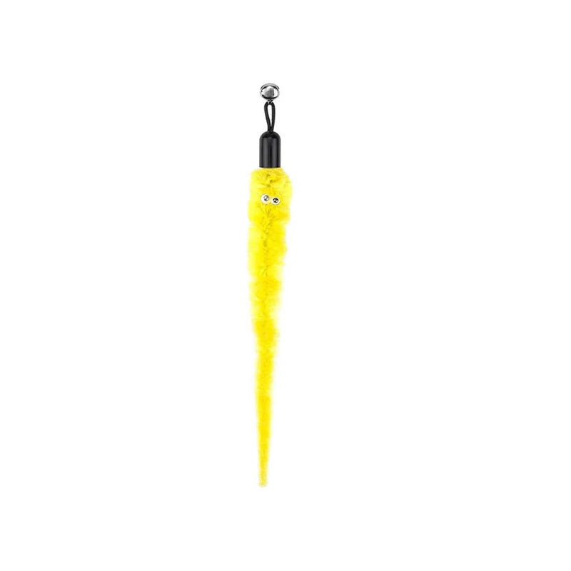 Cat Feather Toy Accessories False Mouse Worm Toy with Bell Kitten Cat Toys Interactive Replacement Refill Foam Ball Training
