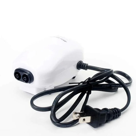 3W Ultra Low Noise Aquarium Air Pump Fish Tank Mini Air Compressor Oxygen Pump Fish Tank Aquarium Oxygen Pump Two Outlets