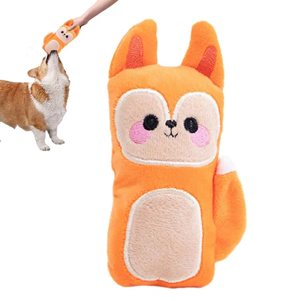 Chew Toys For Dogs Soft Cartoon Plush Dog Teethers Chew Toys Relaxing Sensory Toys Interactive Elastic Pet Toys With Sound For