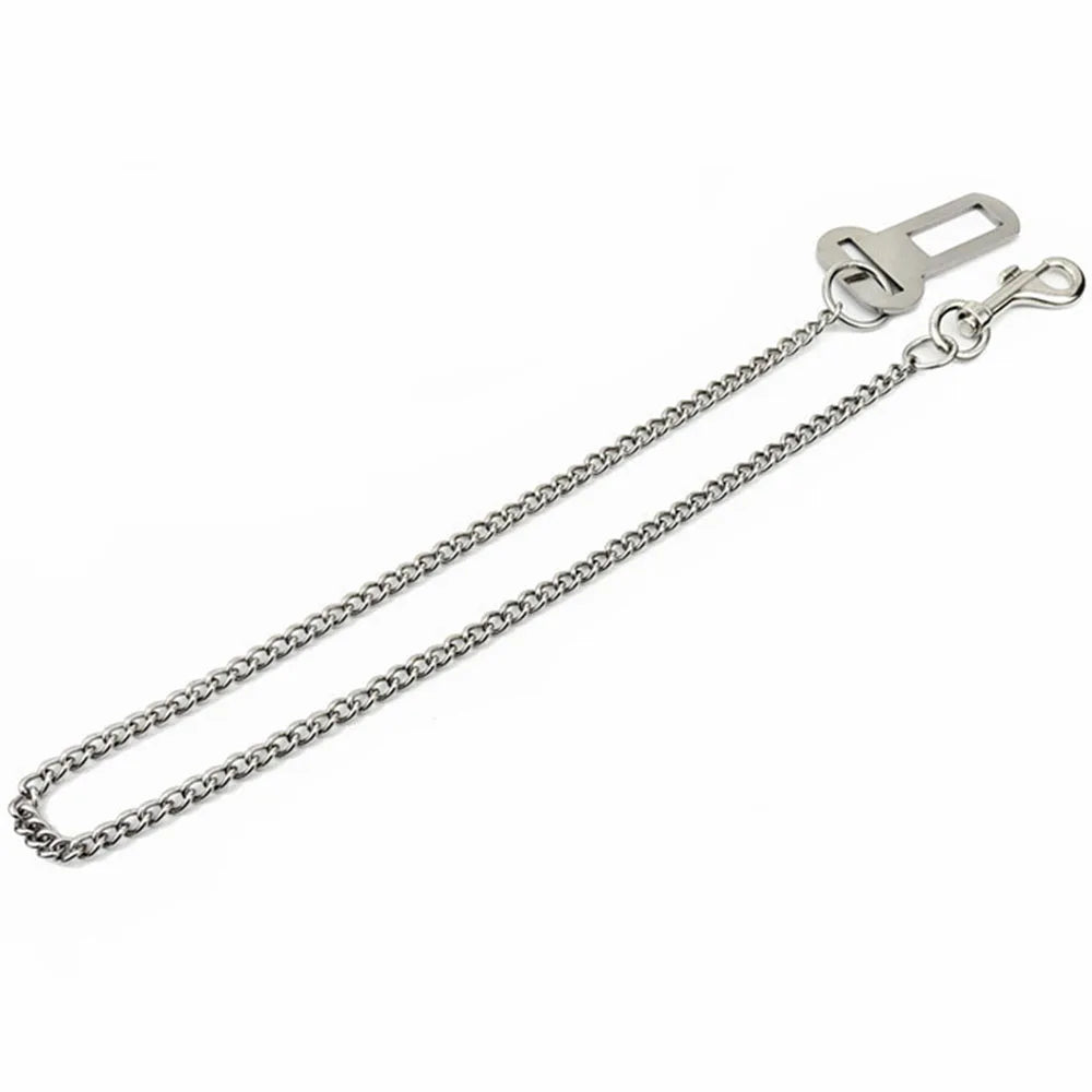 Dog Seatbelt Dog Car Seat Belt Stainless Steel Chew Proof Dog Car Seat Belt Car Harness Safe Chain Car Leash for Pet Puppy Dogs