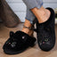 Kawaii Cartoon Cat Fuzzy Slippers - Ultra Soft Fabric Inner, Plush Flat Sole, Cozy Warmth, TPR Durable Outsole, Fabric Upper - P