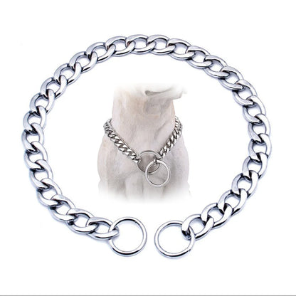 Dog Collar Slip Chains for Dogs Smooth Flat Stainless Steel Choke Chain Collar for Training Small Medium Large Dogs Pet Products