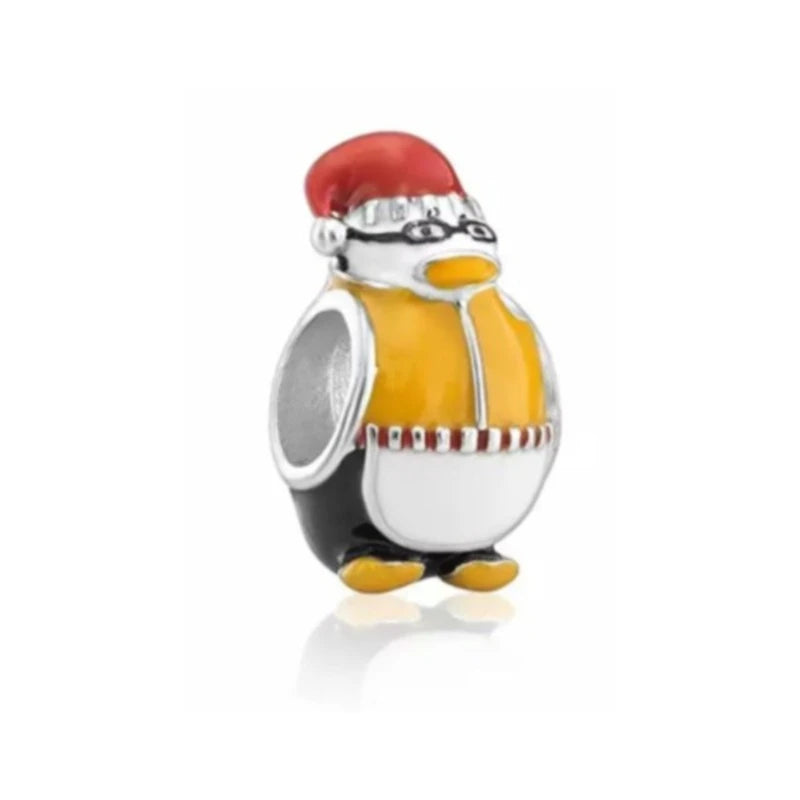 New 925 Silvering Disney Cute Bird Tiger Duck Dog Rabbit Salamander Charm Bead fit Original Bracelet Trinket DIY Women Jewelry