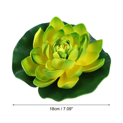 UXCELL 6pcs Artificial Decorations Floating Lotus Flower for Fish Tank Artificial Lotus Flower Plastic Decorative Ornaments