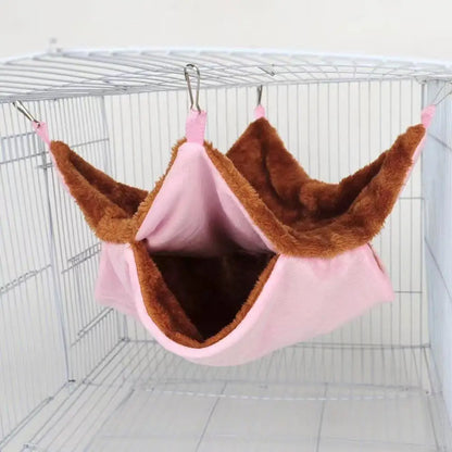 Sugar Hammock Double-layer Design Winter Warm Small Pet Hanging Sleeping Bag Honeybird Comfort Cotton Hand-woven Resting