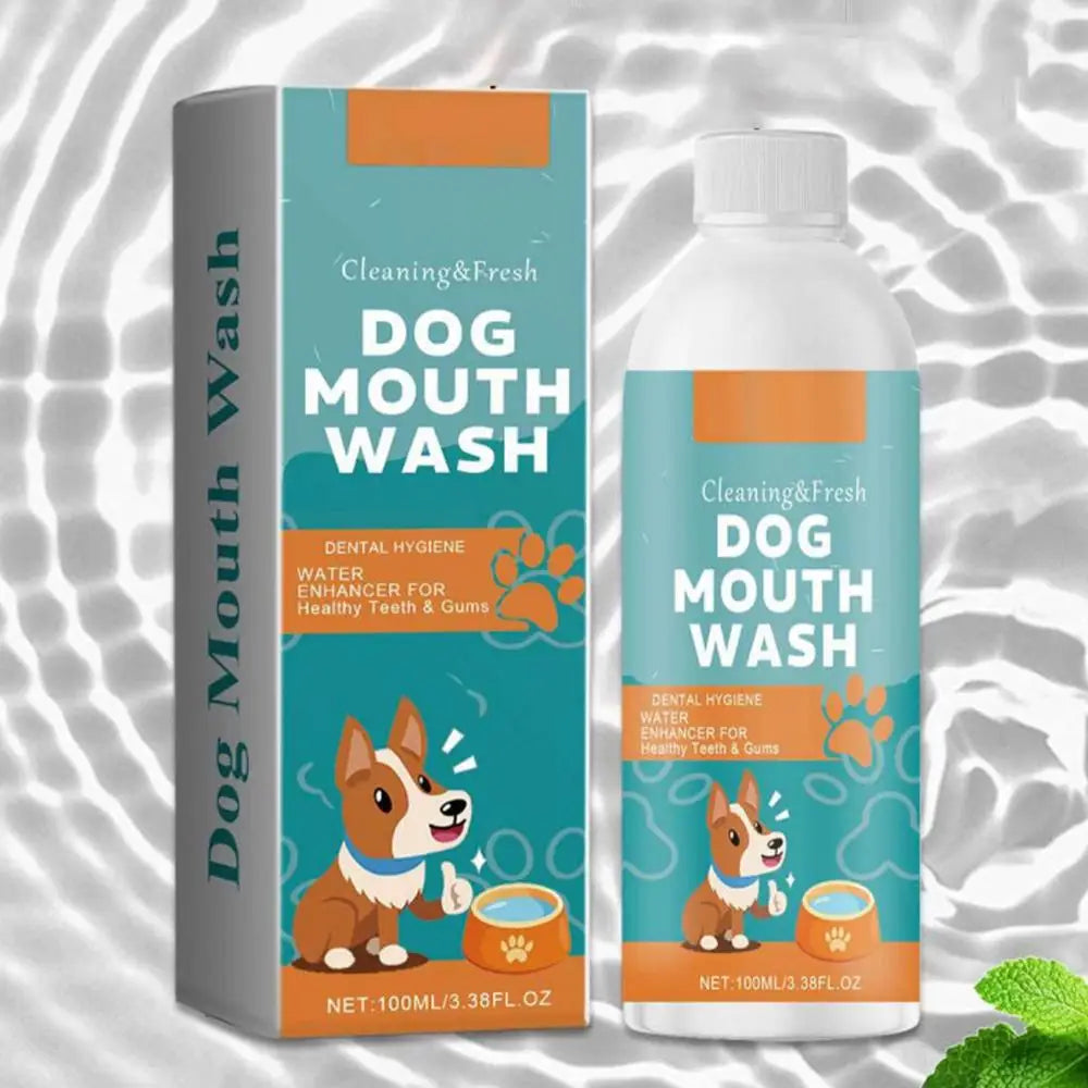 Dog Breath Water Additive 100ml Dog Teeth Cleaner Wash Effective Dog Teeth Cleaner Wash Natural Teeth Cleaning Freshener For