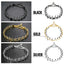 Gold Dog Collar Choker with Comfort Rubber, Stainless Steel Pet Prong Collar, Adjustable Metal Necklace for Medium and Large Dog