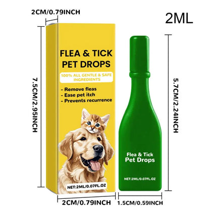 2Ml Pet Dog Cat Vitro Drops Long-Lasting Control Repel Fleas Ticks Lice Insect Remover Spray For Cats Kittens Dogs