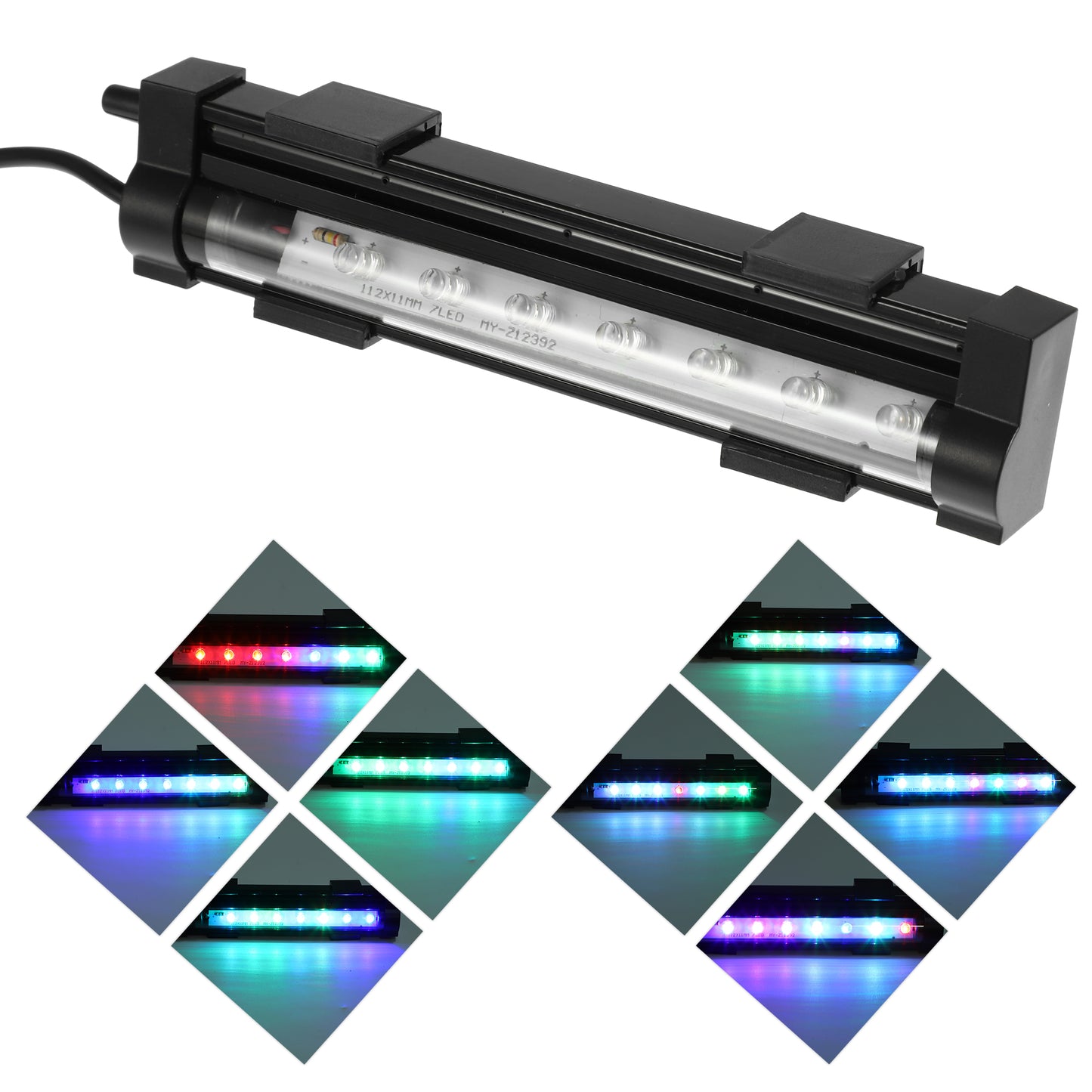 UXCELL 76.5-116CM Aquarium LED Light Full Spectrum Fish Tank 27-36 Light Beads Decor Colorful Lighting Lamp Plant Grow Tools
