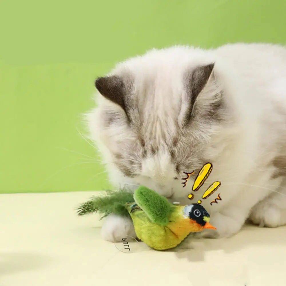 Cat Sound Bird Toy Interactive kitten Toy Bird With Sounds Real Birds Interactive Cat Toys For Indoors Realistic Toys For Cats
