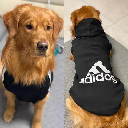 Autumn Winter Dog Clothes Adidog Dog Hoodies for Medium Large & Extra Large Dogs, Pet Fleece Lined Sweatshirt Coat Sport Apparel