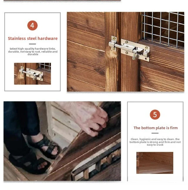 Dog Kennel Outdoor Rainproof Anti-corrosion Four Seasons Universal Dog Kennel Winter Warm Large Dog Kennel