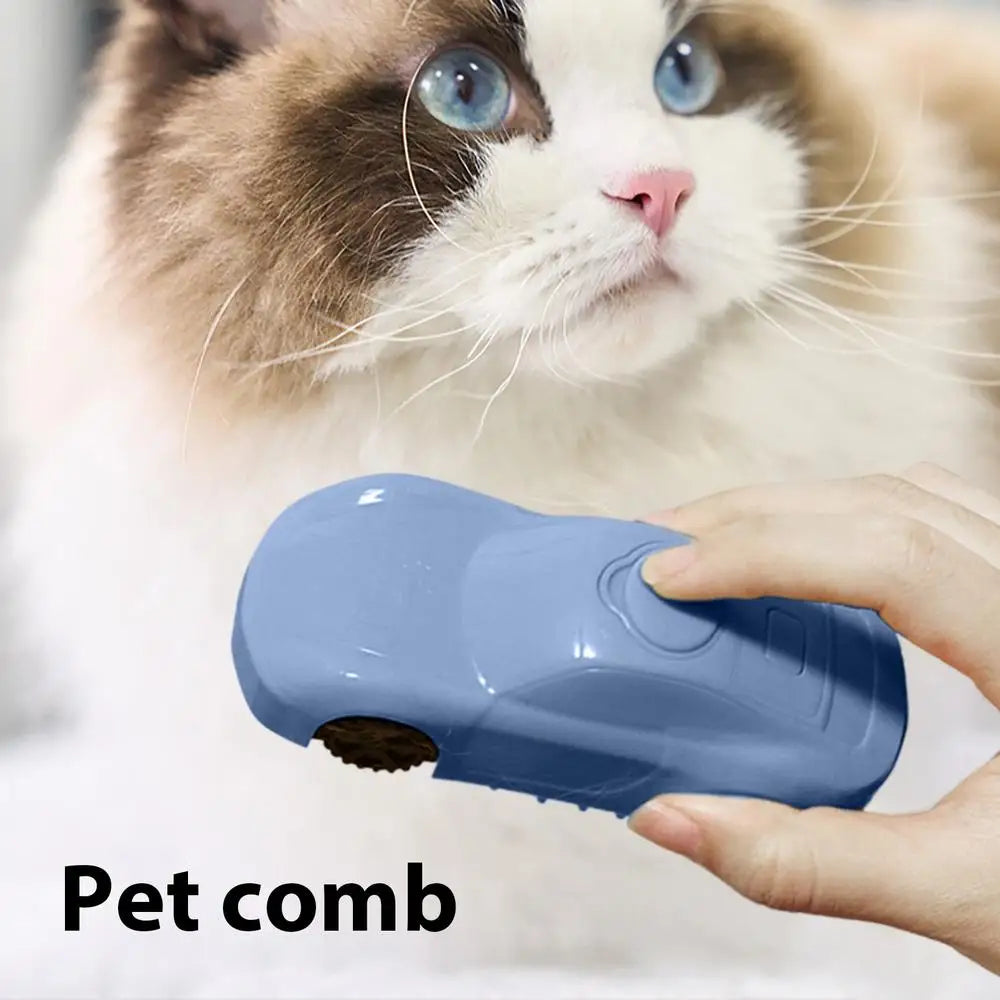 Cat Steam Brush 3 in 1 Car Shape One-Button Spray Cat Grooming Brush with Steam Dog Brushes for Removing Tangled and Loose Hair