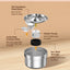 ROJECO Stainless Steel Pet Drinking Fountain Automatic Cat Water Fountain Smart Pet Water Dispenser for Dog Cat Drinking Supply