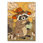 Tarot Cards Cat 5D Diamond Painting Cute Raccoon Full Diamond Cross Stitch Cartoon Animal Embroidery Mosaic Art Home Decoration