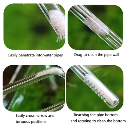 90cm Aquarium Tube Pipe Cleaning Brush Stainless Steel Water Filter Air Tube Flexible Hose Aquarium Accessories Double Heads