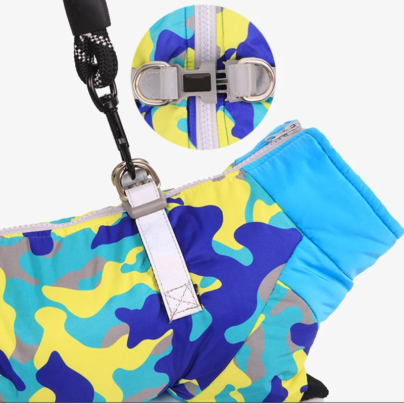 Camouflage Dog Jumpsuit Overalls for Small Medium Dogs Winter Padded Pet Rompers Waterproof Chihuahua Poodle mascotas Clothes