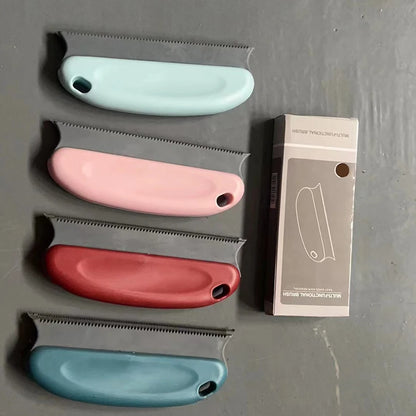 Hair cleaning brush Pet soft rubber tooth comb sticky hair dispenser soft silicone tricolor hair removal brush pet products