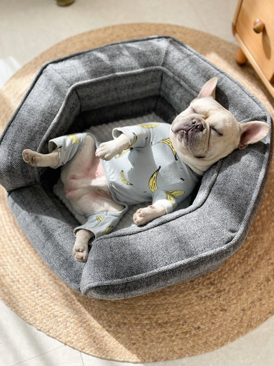 Deep sleep hexagonal dog sofa French fighting kennel dog bed fully removable and washable pet bed thick warm dog cushion