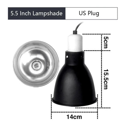 5.5 Inch Reptile Deep Dome Lampshade Snakes Lizards Geckos Terrariums Light Fixture Reptile Lamp Cap Optical Reflection Cover