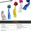 Cat Toy Cat Teaser Sticks Colorful Paper Ball Cat Teaser Stick Reflective Colored Interactive Cat Toy Style Cat Teaser Stick