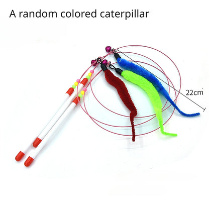 Wire Feather Cat Tickling Stick Pet Products for Cats Pet Cat Toys Interactive Cat Stick Toy Kitten Playing Pet Accessories