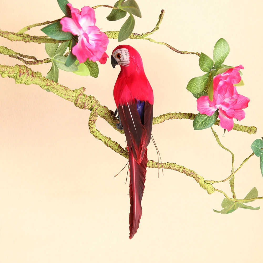 Artificial Simulation Foam Bird Creative Foam Feather Artificial Parrot Fake Animal Bird Imitation Bird Model for Garden Decor