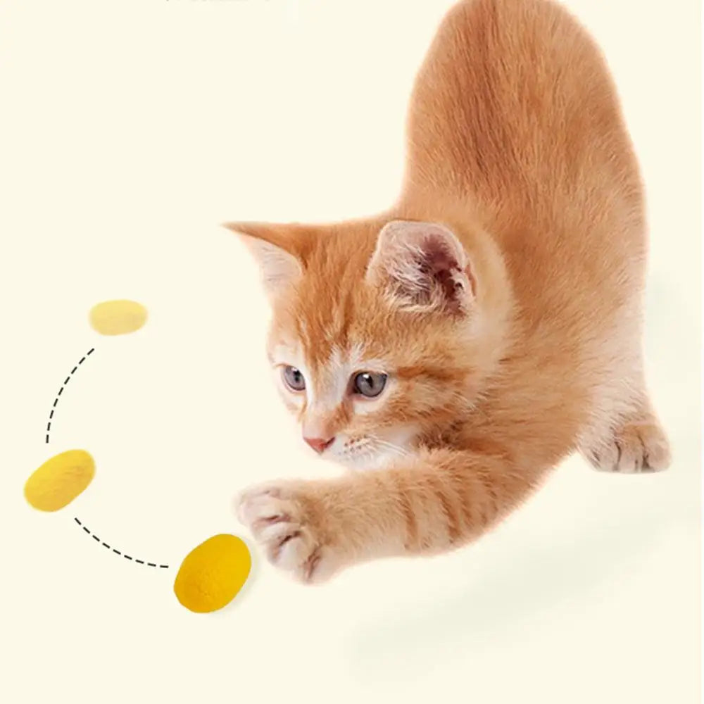 6pcs Pet Toys Balls Natural Silk Cocoon Toys For Cats Pet Cat Interactive Chasing Worm Cocoon Ball Toys Interactive Kitten Toys