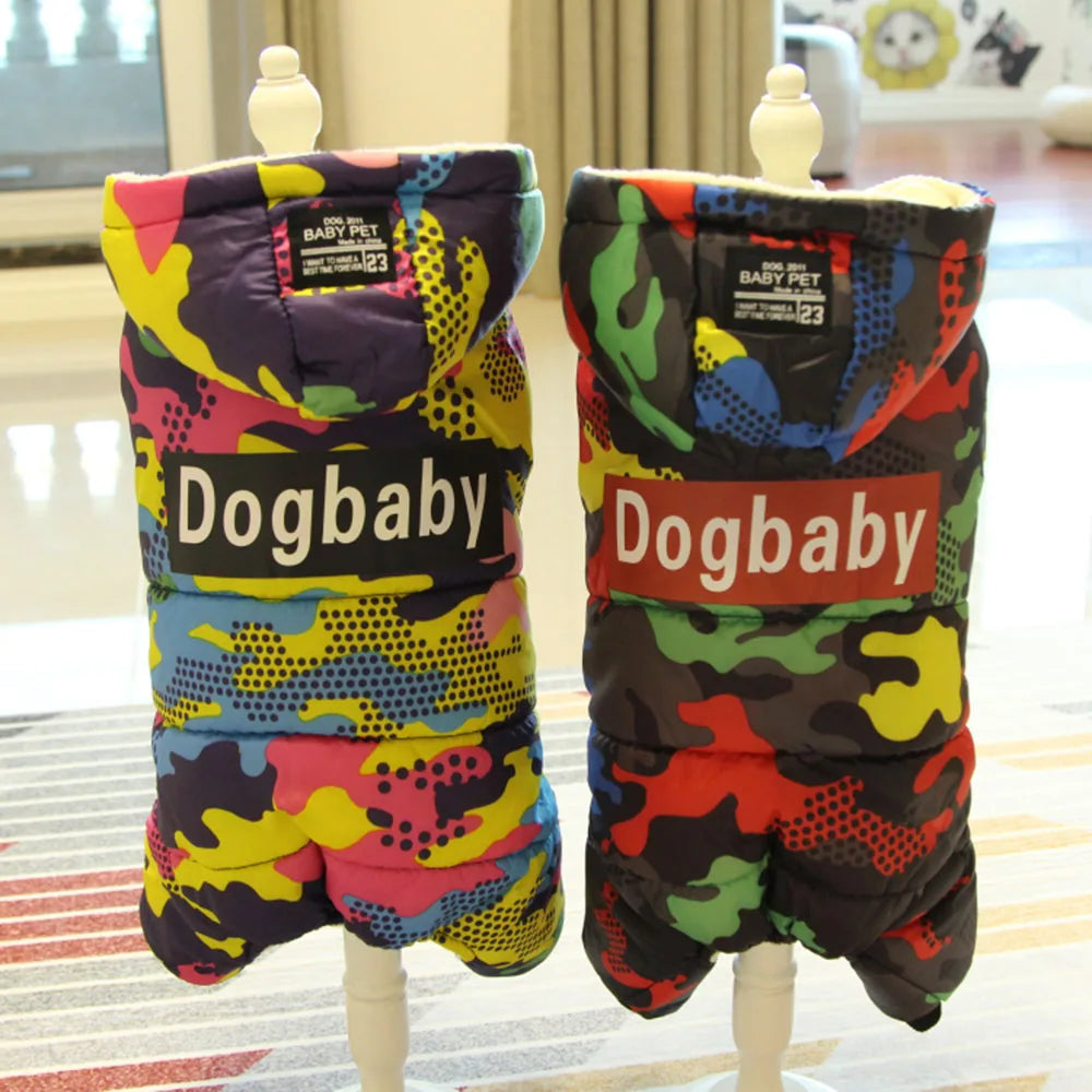 Pet Dog Clothes Winter Warm Dog Windproof Coat Thicken Pet Clothing For Dogs Cats Costume Jumpsuit Hoodies Jacket Pet Supplies