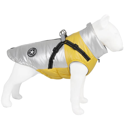 Winter Dog Harness Clothes For Large Dogs Warm French Bulldog Xs Reflective Winter Down Jacket For Little Dog Chihuahua Clothing