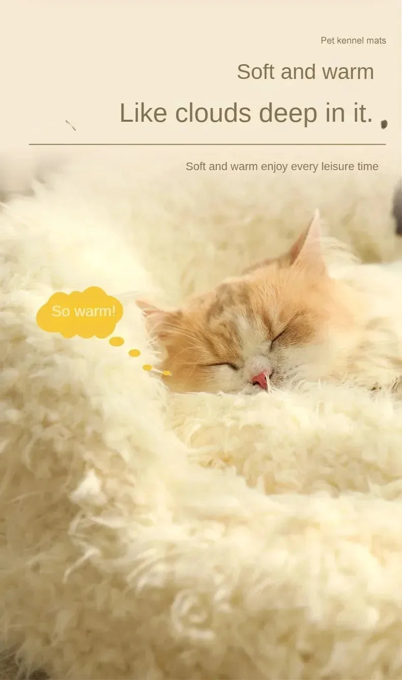 Bed Cats for Winter Warm Houses and Habitats House Accessories Kitten Cushions Beds Dog Puppy Accessory Pet Supplies Mat Goods